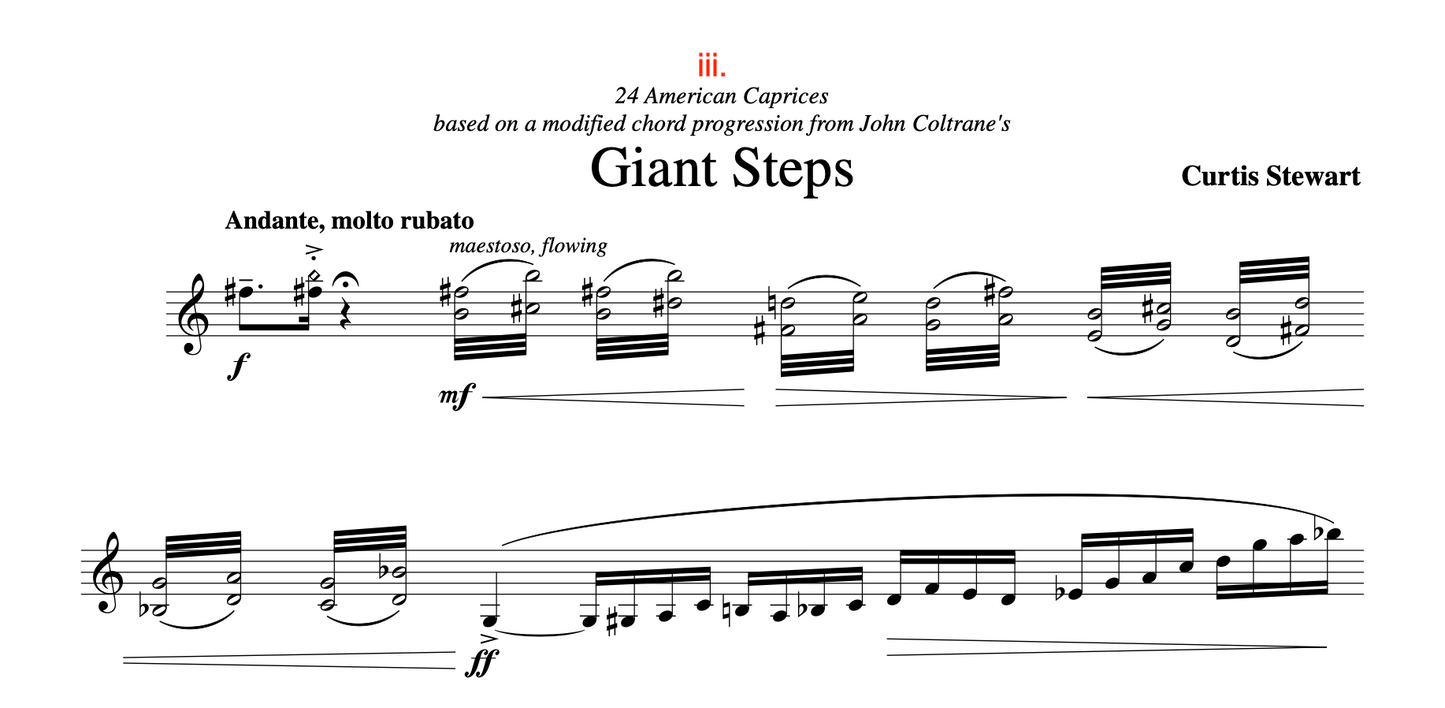 Curtis Stewart - 24 American Caprices no. 3 "Giant Steps"