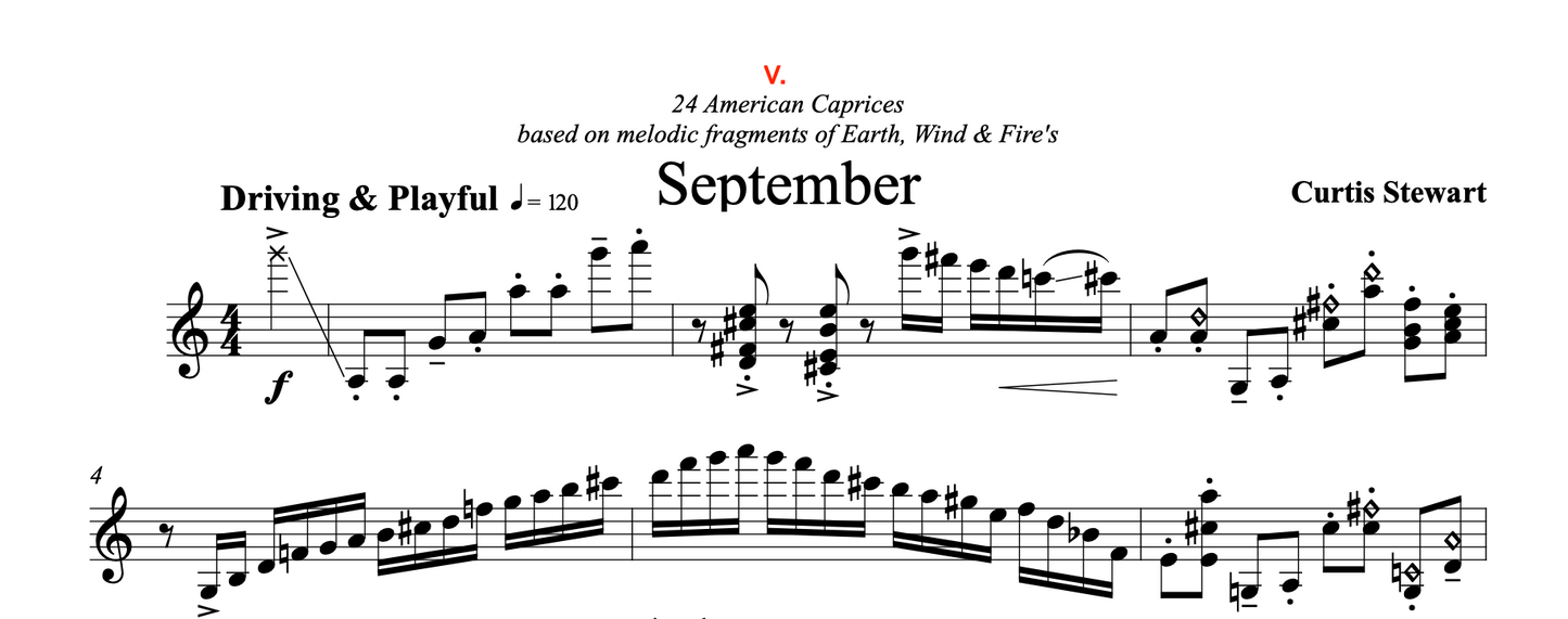 Curtis Stewart - 24 American Caprices no. 5 "September"
