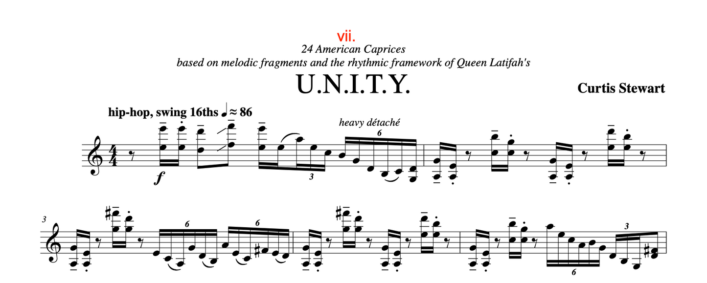 Curtis Stewart - 24 American Caprices no. 7 "U.N.I.T.Y."