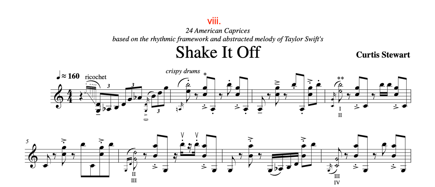 Curtis Stewart - 24 American Caprices no. 8 "Shake It Off"