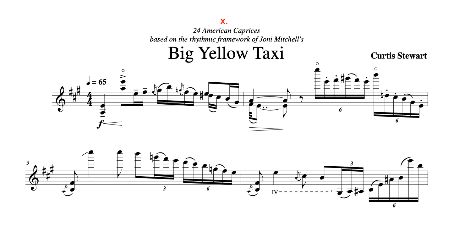 Curtis Stewart - 24 American Caprices no. 10 "Big Yellow Taxi"