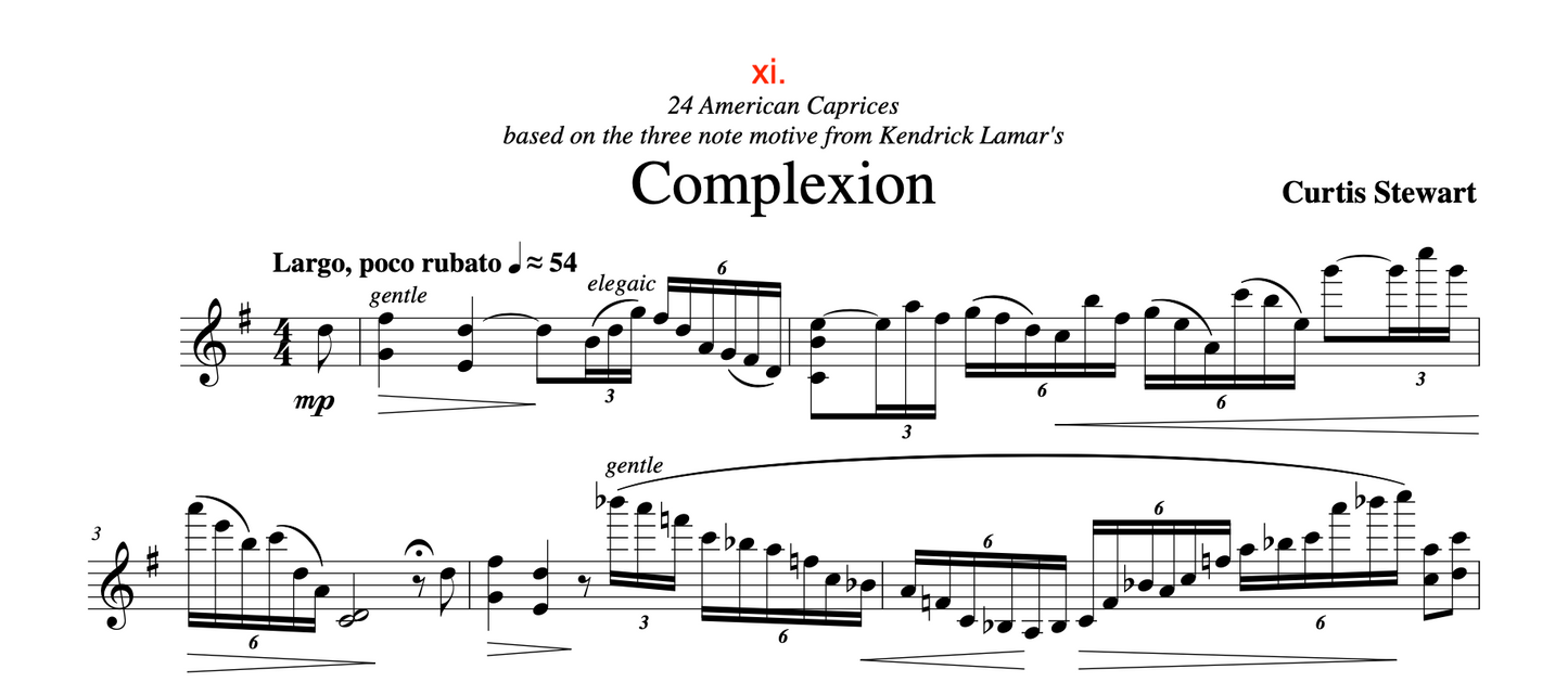 Curtis Stewart - 24 American Caprices no. 11 "Complexion"