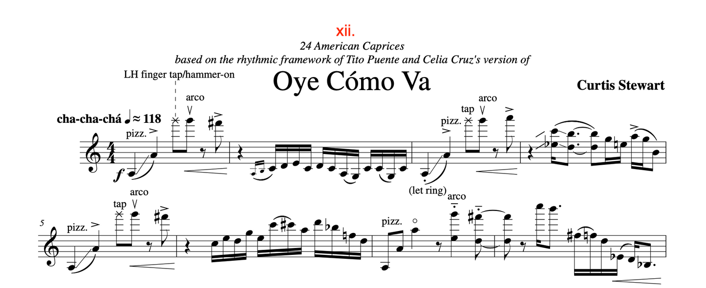 Curtis Stewart - 24 American Caprices no. 12 "Oye Como Va"
