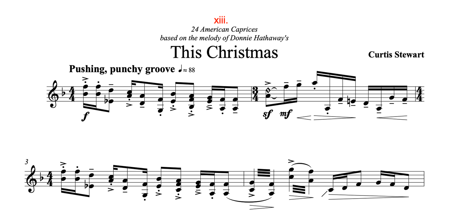 Curtis Stewart - 24 American Caprices no. 13 "This Christmas"