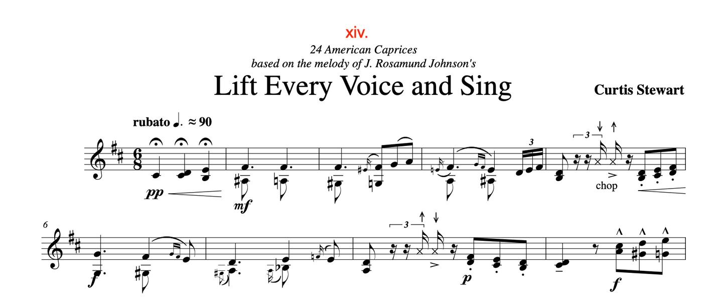 Curtis Stewart - 24 American Caprices no. 14 "Lift Every Voice and Sing"