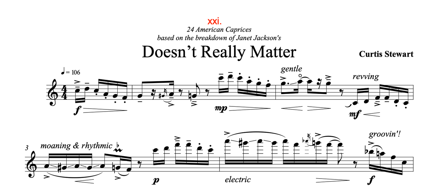 Curtis Stewart - 24 American Caprices no. 21 "Doesn't Really Matter"
