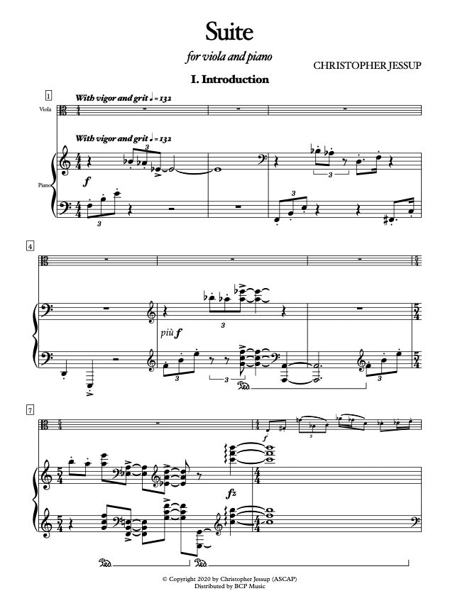Christopher Jessup - Suite for Viola and Piano