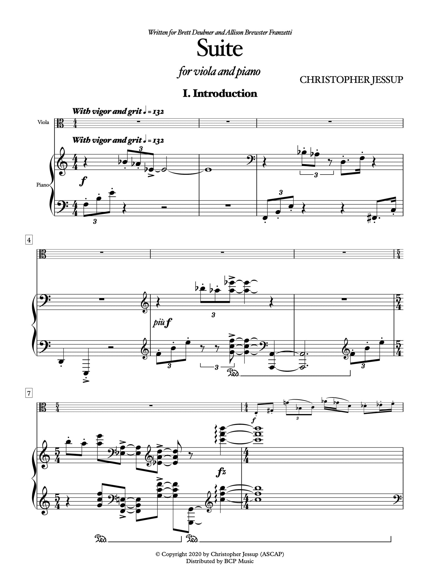 Christopher Jessup - Suite for Viola and Piano