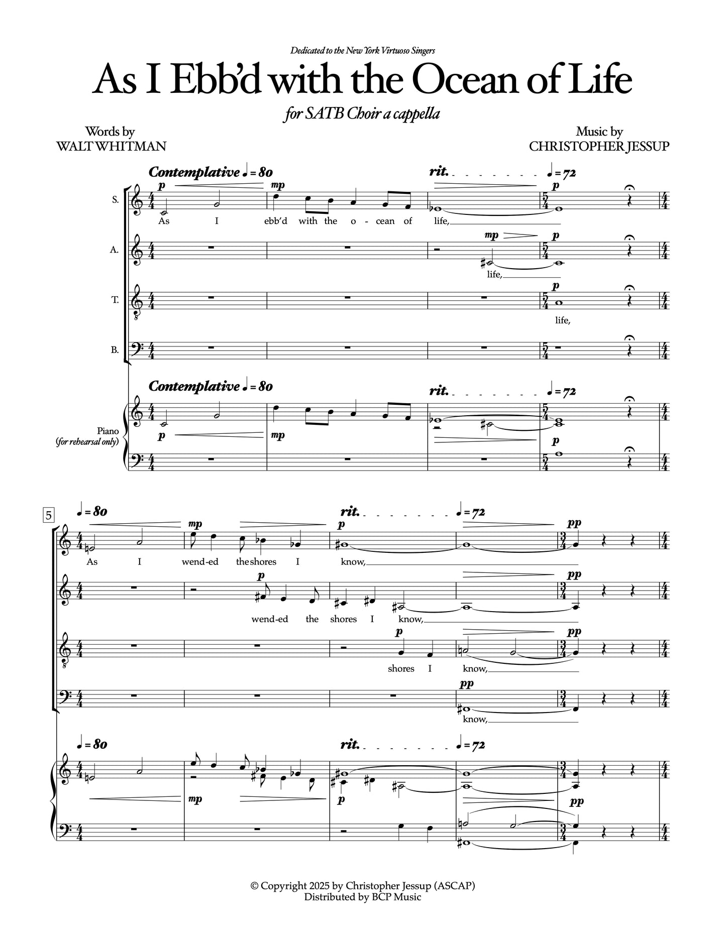 Christopher Jessup - As I Ebb'd with the Ocean of Life