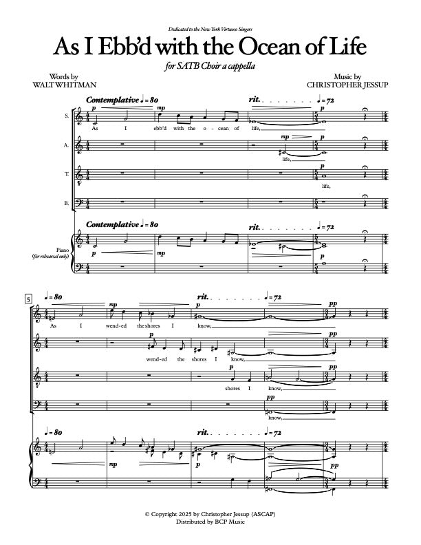 Christopher Jessup - As I Ebb'd with the Ocean of Life