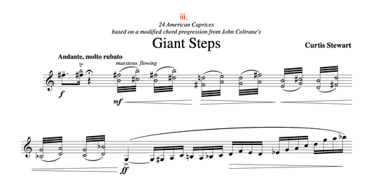 Curtis Stewart - 24 American Caprices no. 3 "Giant Steps"