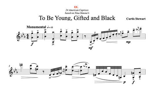 Curtis Stewart - 24 American Caprices no. 20 "To Be Young, Gifted and Black"
