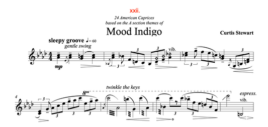 Curtis Stewart - 24 American Caprices no. 22 "Mood Indigo"