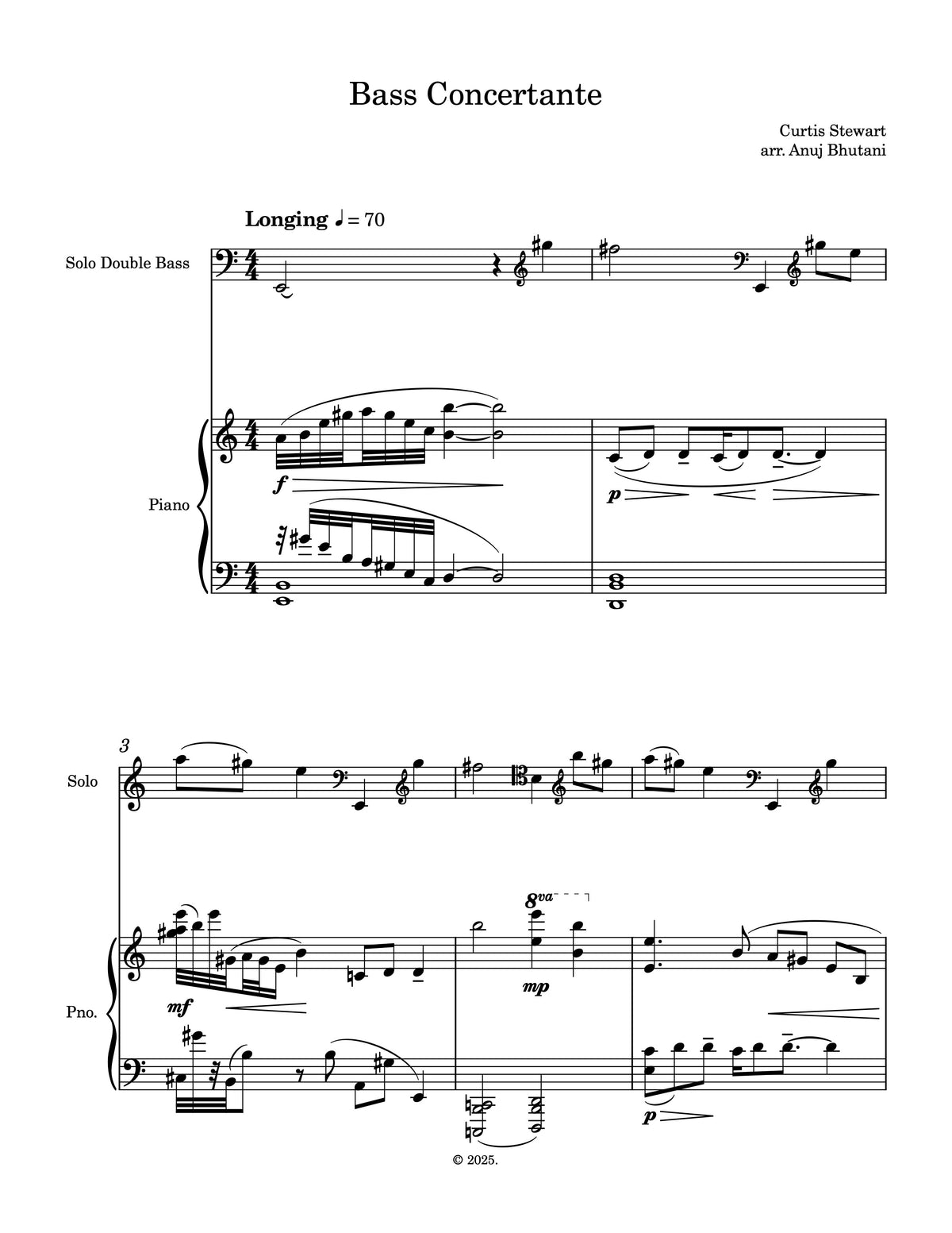 Curtis Stewart - Bass Concertante "When they go low..." (Bass & Piano Version)
