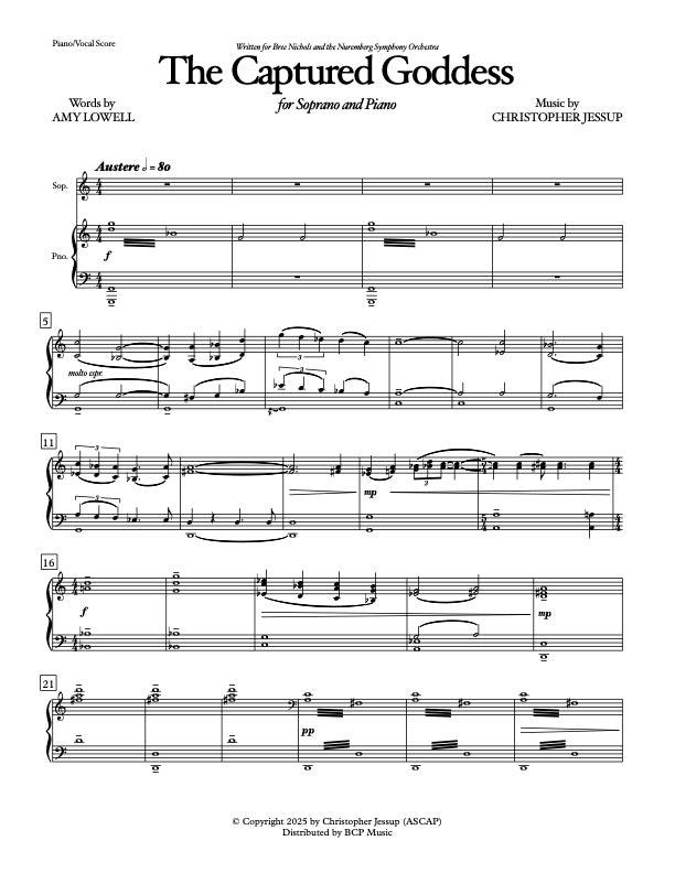 Christopher Jessup - The Captured Goddess (Piano/Vocal Version)